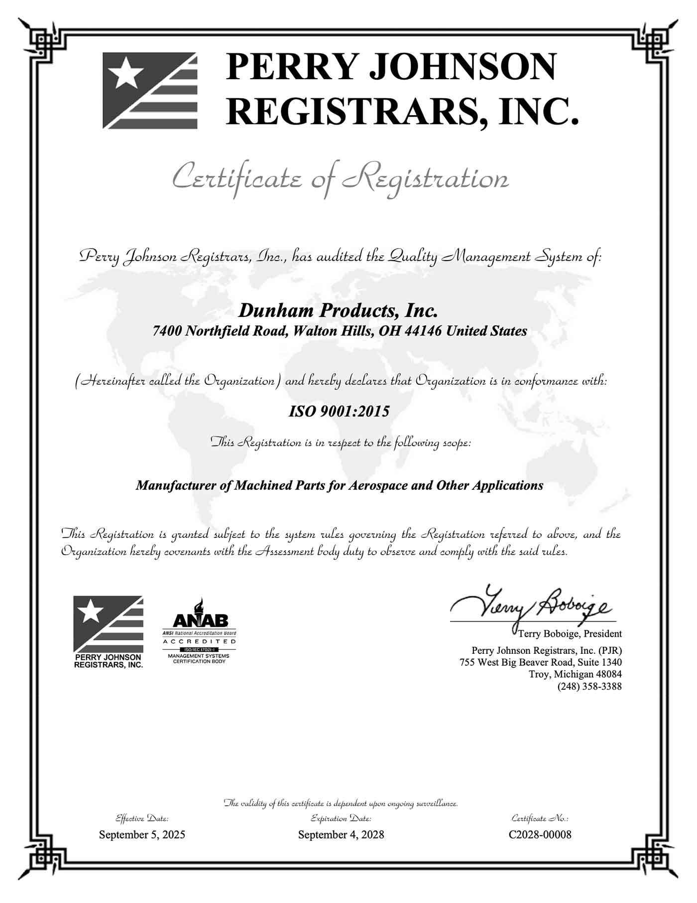 ISO Certification