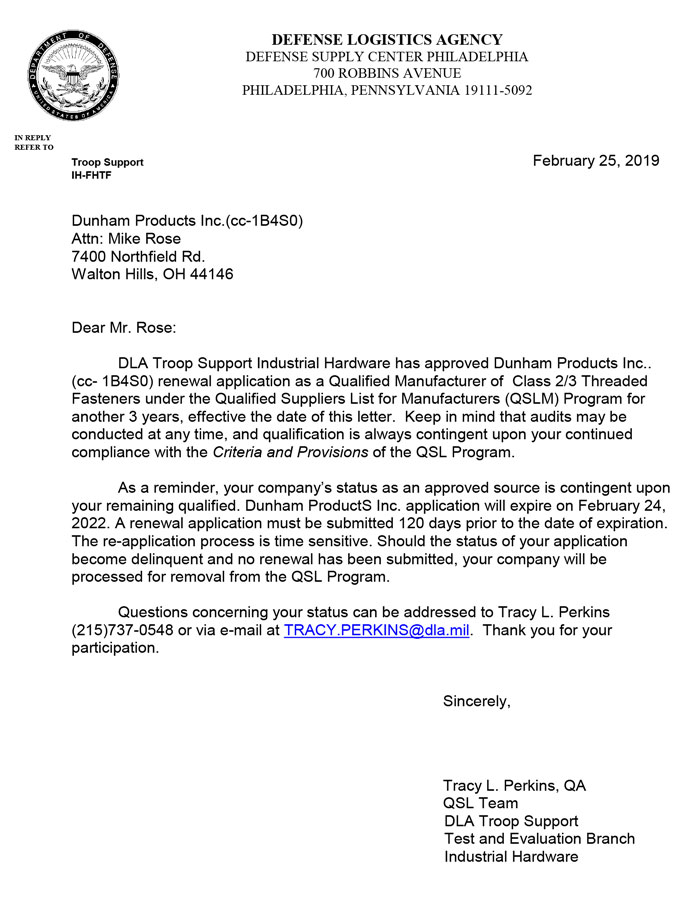 certification approval letter certifications dunham products certification approval letter certifications dunham products